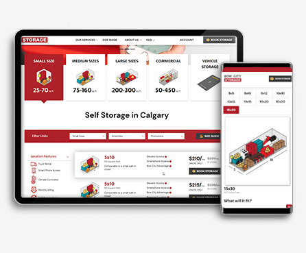 ThinkBound's Toronto web application for Bow City Storage
