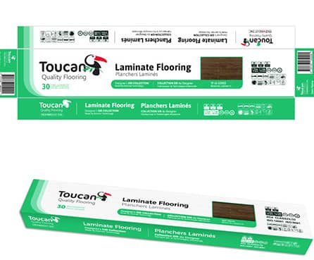 ThinkBound's Toronto graphic design for Tucan Flooring package