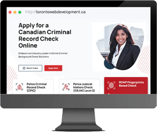 Canadian criminal record check site with secure login